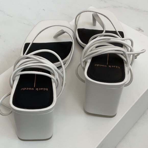 Black Suede Studio Delilah Sandal in White, Size: 8 - Picture 7 of 9